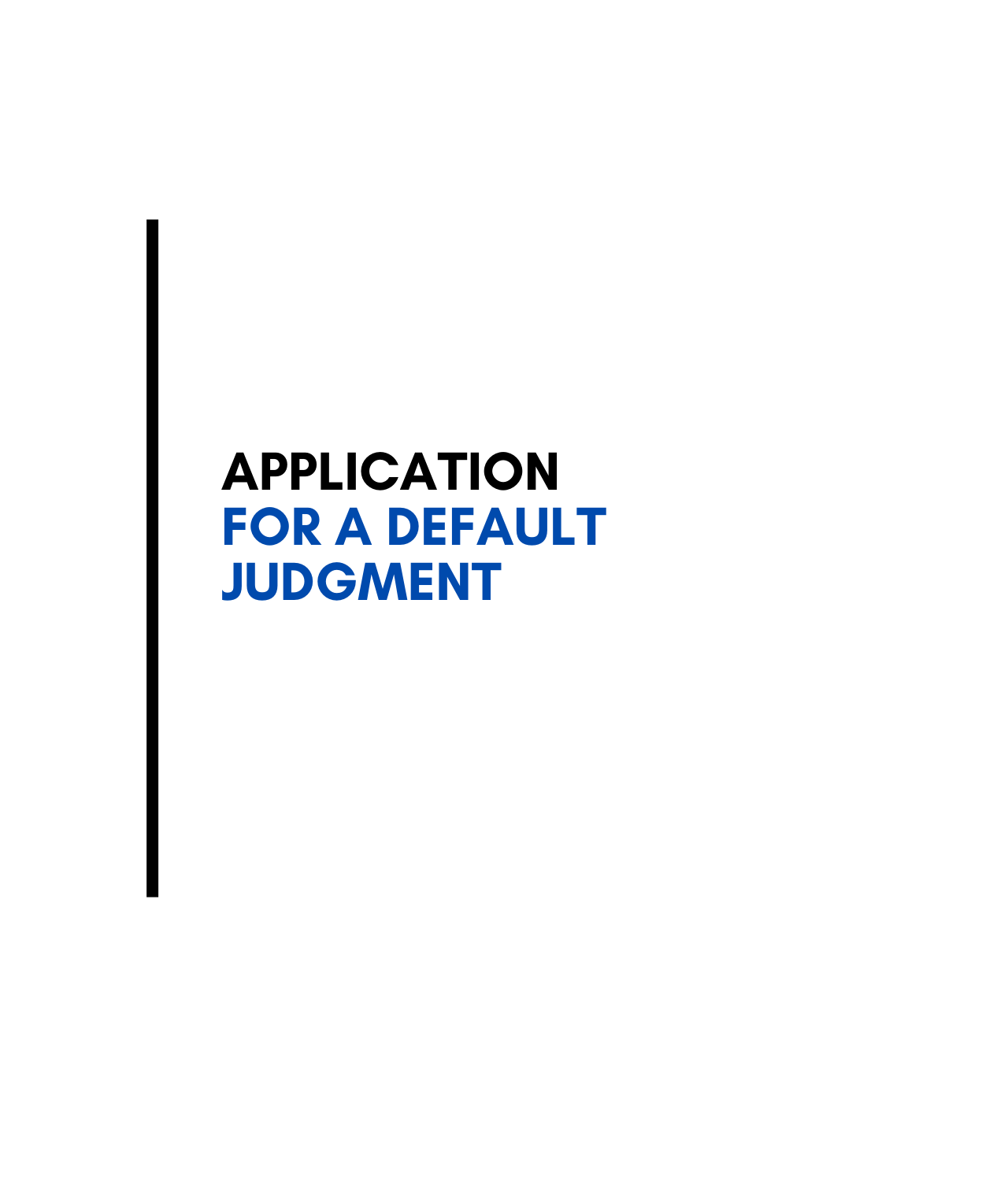 Application for a Default Judgment