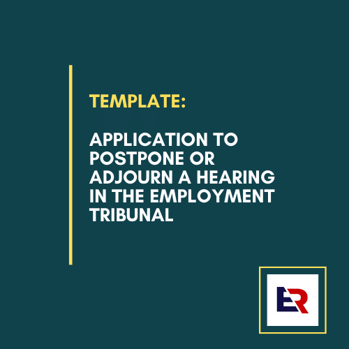 Application to postpone or adjourn a hearing