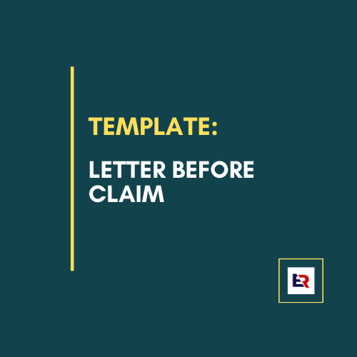 Template letter before claim