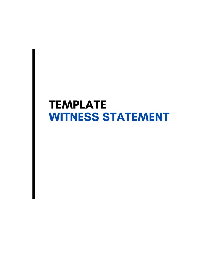 Witness Statement Template